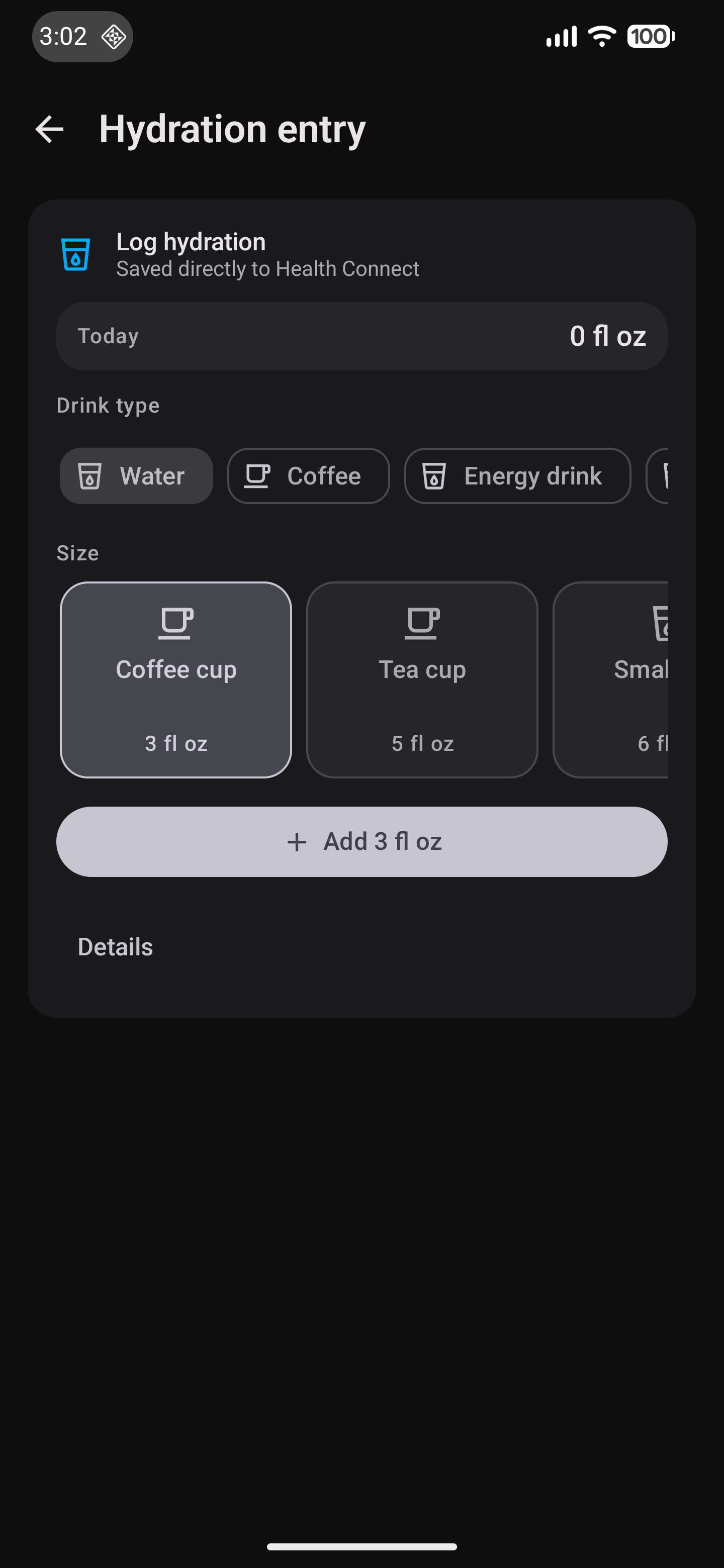 Hydration entry